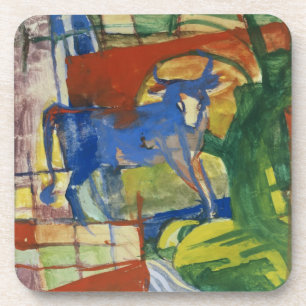 Blue Cow, 1914 (tempera on paper) Coaster