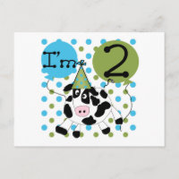 Blue Cow 2nd Birthday Tshirts and Gifts