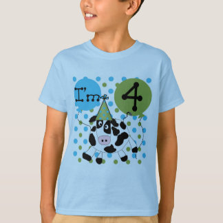 Blue Cow 4th Birthday Tshirts and Gifts