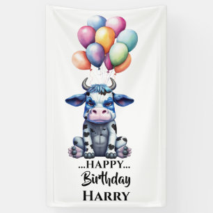 Blue Cow  Banner