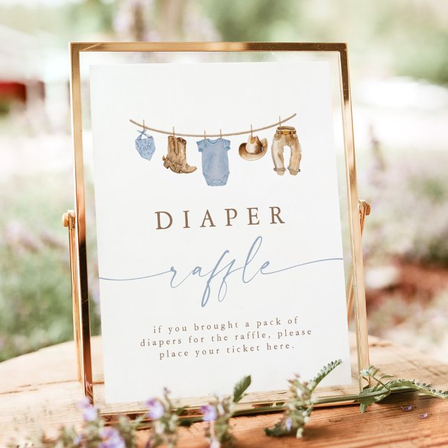 Blue Cowboy Clothesline Diaper Raffle Poster (Creator Uploaded)