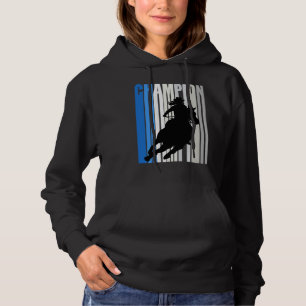 Blue Cowgirl Champion Horse Riding Barrel Racing W Hoodie