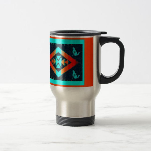 Blue Coyote Travel Mug (Right)