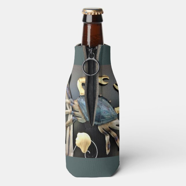 Blue Crab Abstract Bottle Cooler (Bottle Back)