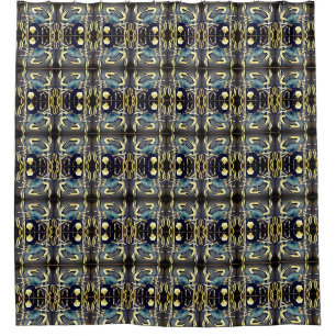 Blue Crab Abstract Shower Curtain
