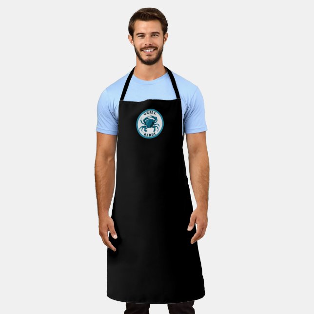 Blue Crab, Grill Daddy, Father's Day Apron (Worn)