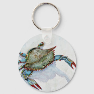 blue crab key ring