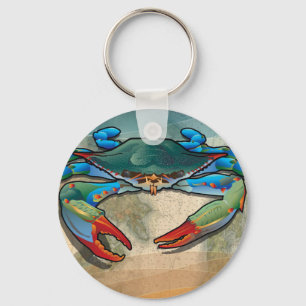 Blue Crab Key Ring