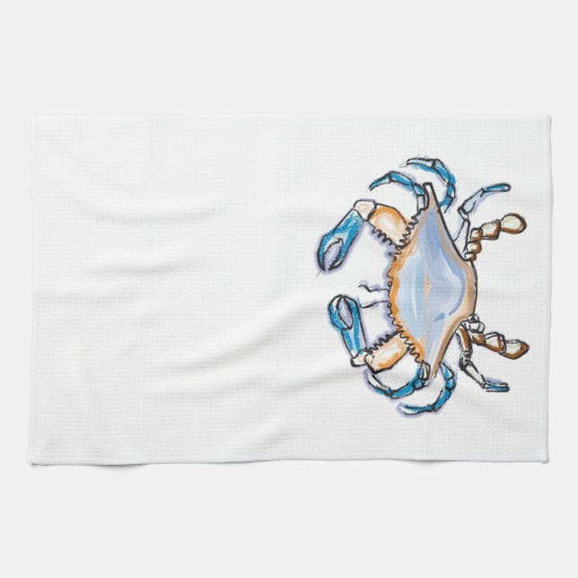 Blue Crab Kitchen Towel (Horizontal)