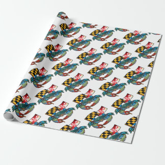 Blue Crab Maryland flag Wrapping Paper