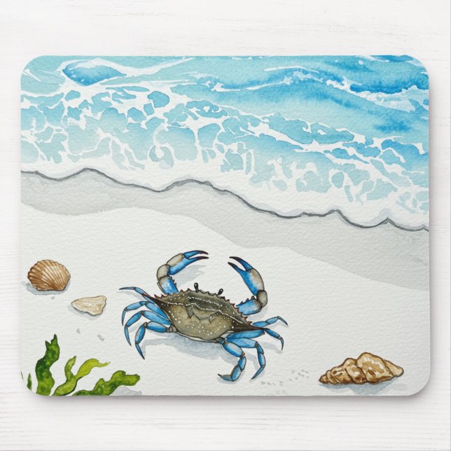 Blue Crab Mouse Pad (Front)