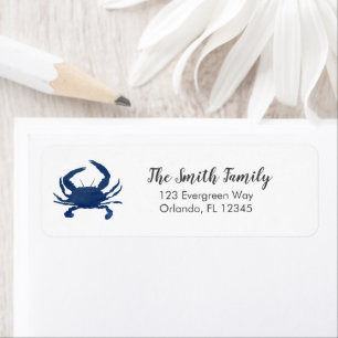 Blue Crab Ocean Painting Art Address