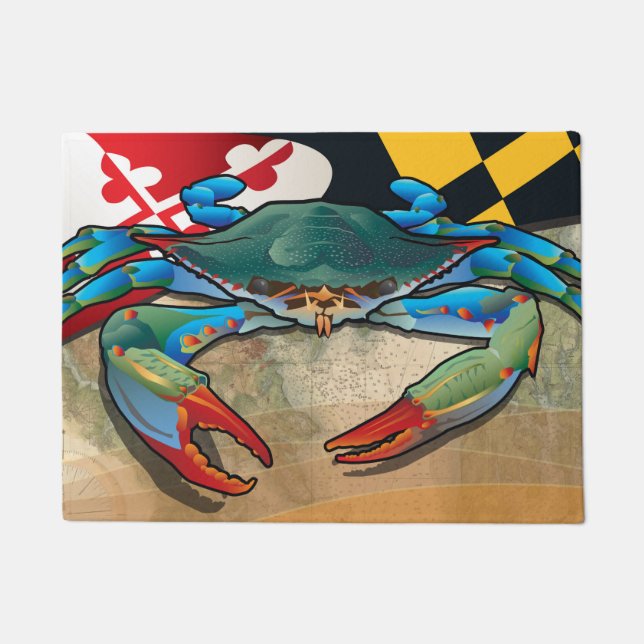 Blue Crab of Maryland Doormat (Front)