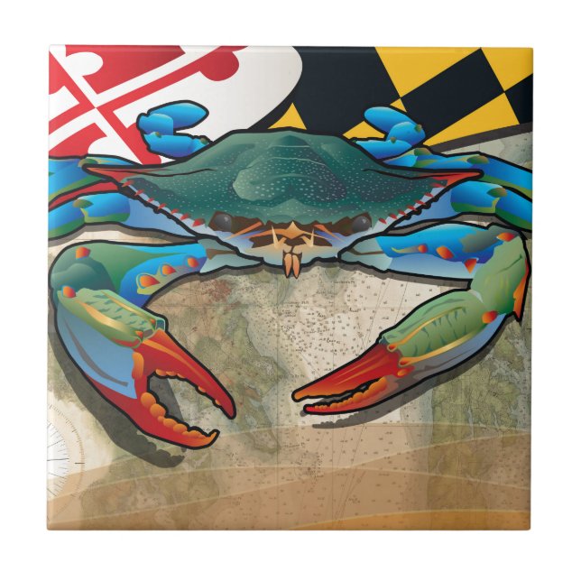 Blue Crab of Maryland Tile (Front)