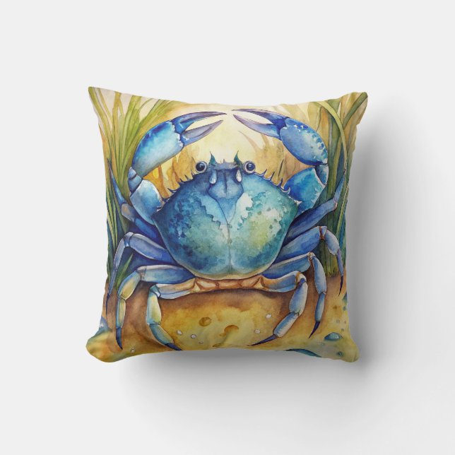 Blue Crab on a Beach Cushion (Front)