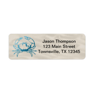 Blue Crab on Linen