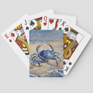 Blue Crab on The Beach Playing Cards