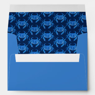 Blue Crab pattern Envelope
