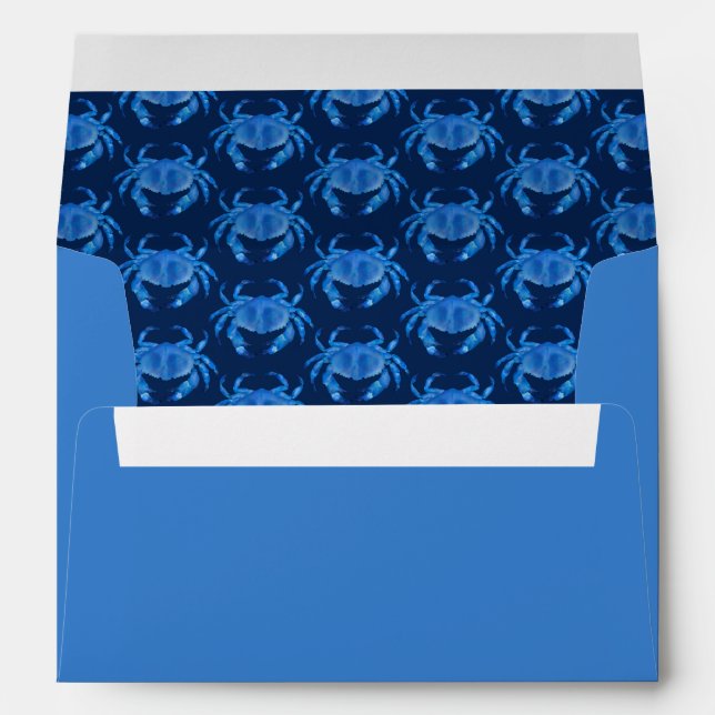 Blue Crab pattern Envelope (Back (Bottom))