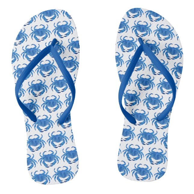 Blue crab pattern jandals (Footbed)