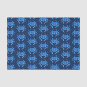 Blue Crab Seaside Ocean pattern Tissue Paper