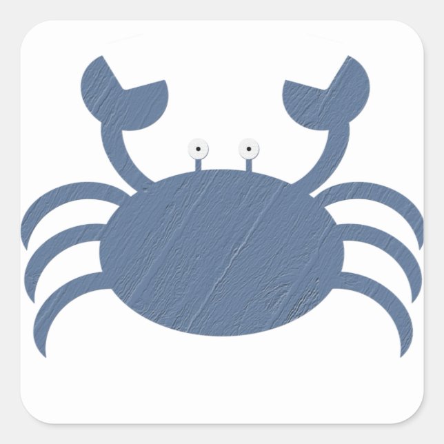 Blue Crab Square Sticker (Front)