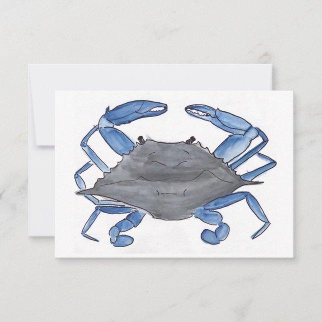 Blue Crab   Thank You Card (Front)