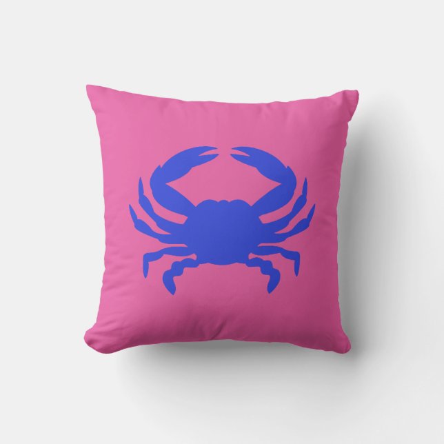 Blue Crab Throw Pillow (Front)