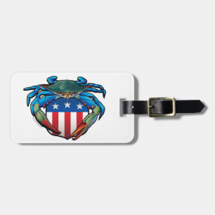 Blue Crab USA Crest Luggage Tag