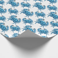 Blue Crabs Classic Seaside Pattern