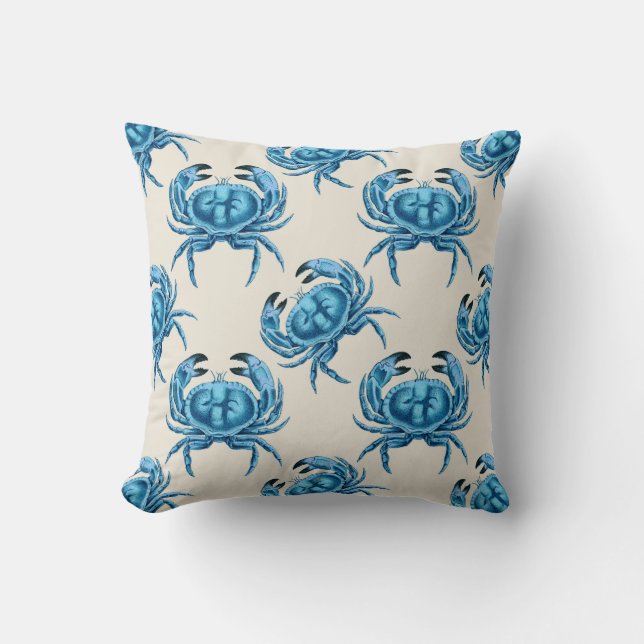 Blue Crabs Seaside Cushion (Front)