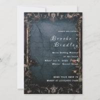 Blue Cracked‑Stone Gothic Wedding
