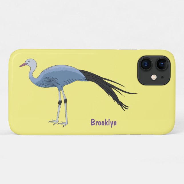 Blue crane bird cartoon illustration  Case-Mate iPhone case (Back (Horizontal))