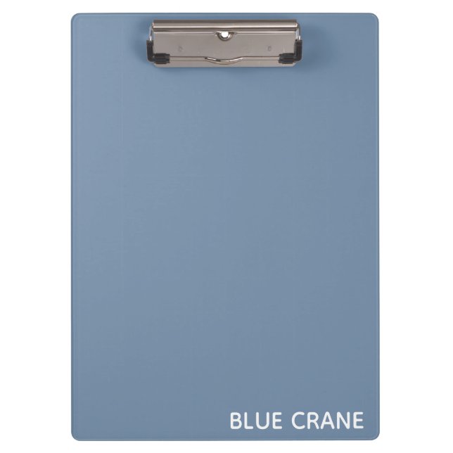 Blue Crane blue colour name Clipboard (Front)