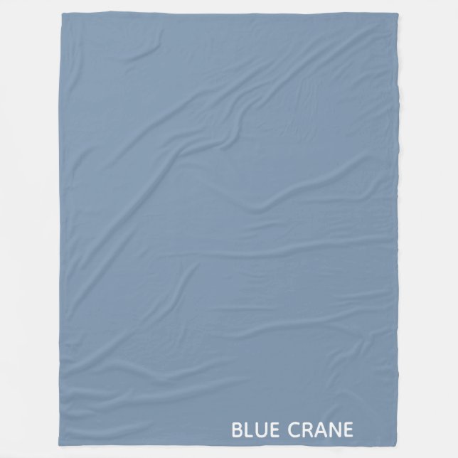 Blue Crane blue colour name Fleece Blanket (Front)