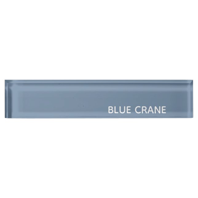 Blue Crane blue colour name Nameplate (Front)