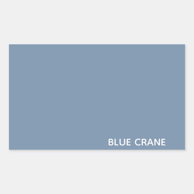 Blue Crane blue colour name Rectangular Sticker (Front)