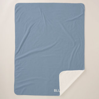 Blue Crane blue colour name Sherpa Blanket