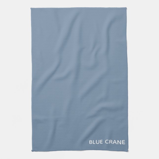 Blue Crane blue colour name Tea Towel (Vertical)