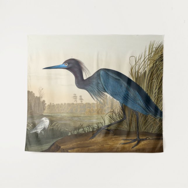 Blue Crane or Heron, 1836, The Birds of America Tapestry (Front (Horizontal))