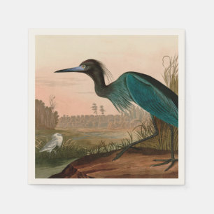 Blue Crane or Heron Birds of America Audubon Print Napkin