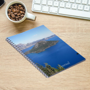 Blue Crater Lake Landscape Photo Notebook