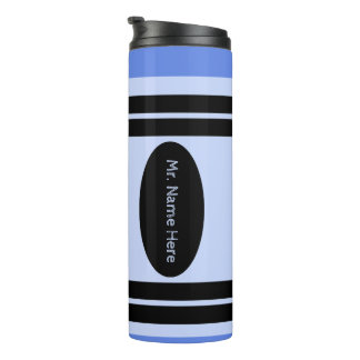 Blue Crayon Art Supplies Themed Teacher Gift Thermal Tumbler