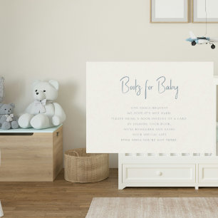 Blue & Cream Books for Baby Enclosure Card