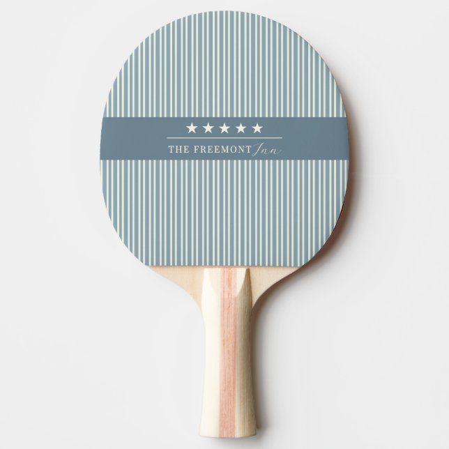 Blue Cream Stars Stripes Ping Pong Paddle (Front)