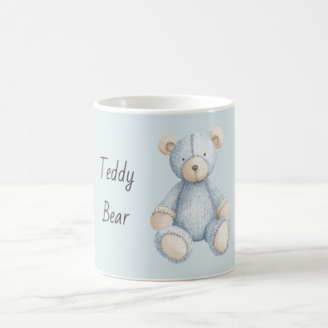 Blue Cream Teddy Bear Coffee Mug (Center)