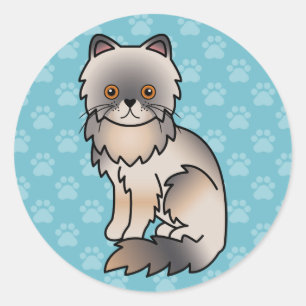 Blue Cream With Copper Eyes Persian Cat Classic Round Sticker