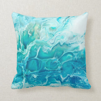 Blue creative abstract hand painted background, ma cushion