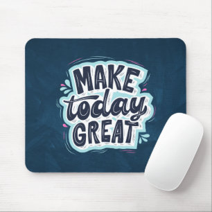 Blue Creative Texture Text  Mouse Pad