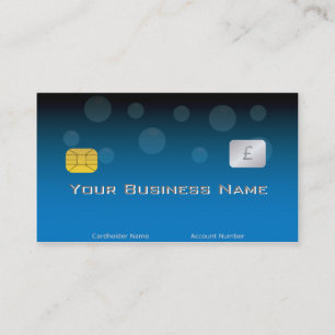 Blue Credit Card Style Business Card